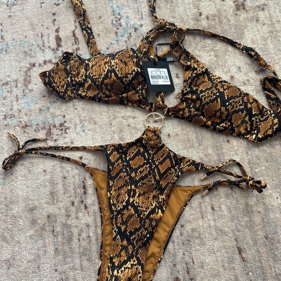 Capri One piece bronze python small - Picture 3 of 4
